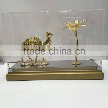 24K GOLDEN PLATING CAMEL AND PALM TREE arabic traditional gifts