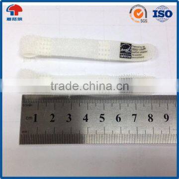 White Hook And Loop Cable Tie Plus , Wire Hook And Loop Wraps Black 10mm Logo