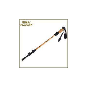عصای کوهنوردی الیاف کربنی با سیستم قفل کلیپسی