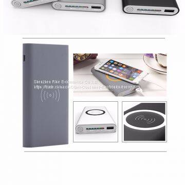 8000Mah Customized Led Flashlight QI Wireless Power Bank