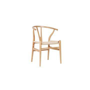 Chinese Style Hans Wegner Y Chair Solid Wood Arm Dining Chair Wholesale