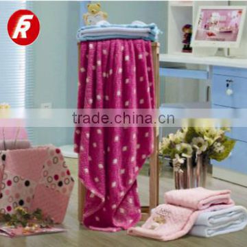 100% polyester fabric soft touch baby mink blanket