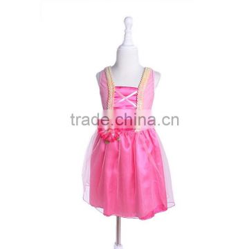 Wholesale short pink costume for girls simple design princess costume cheap princess costume and cosplay for party supply