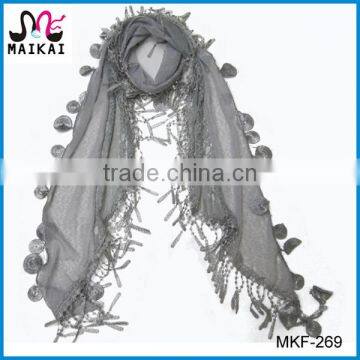 Wholesale 2016 new fashion cotton polyester neck scarf