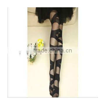 Art Design Winter stocking Sexy Gabriella Criss-Cross Over Pattern Bandage Strap Mesh Cheap Spandex Women Pantyhose