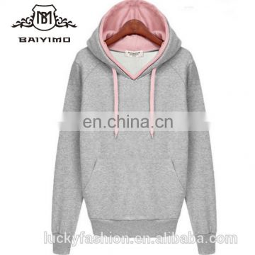 BAIYIMO Two Color Women Plus Size Fleece Long Sleeve Plain Xxxxl Hoodies