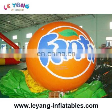 Factory directly hot sale pvc air inflatable balloon, orange color helium balloon