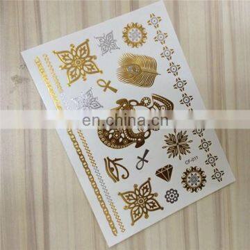 2015 Wholesale metallic temporary tattoo flash tattoo high quality tattoo