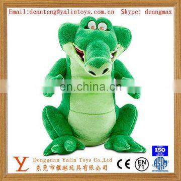 Meet EN71&ASTM&ICTI best sale lifelike plush stuffed toy vivid green crocodile with standing position 2015 cute design