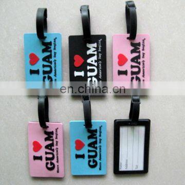 couples gift soft pvc luggage tag,3D love plastic luggage tag