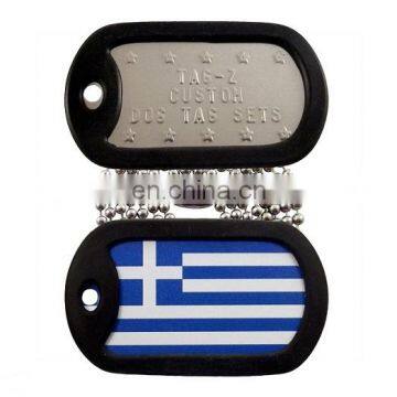 Flag patritoic military dog tag