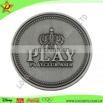 2017 best selling Stamped antique silver coin for souvenir