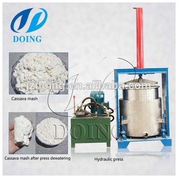 Small hydraulic press for cassava making