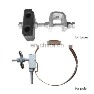 down lead clamp for ADSS/OPGW fiber optic cable on tower or pole