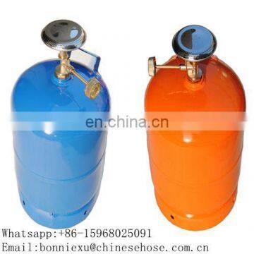 JG Africa 3kg Steel Gas Cylinder,3kg LPG Gas Cylinder with Camping Burner,Portable Empty Gas Cylinder