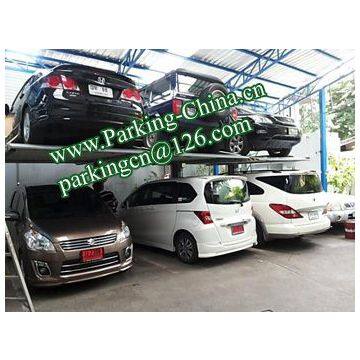 China Car Lifts, Parking lift, Car Elevator, 2 columns 2 floors stacker car lift family double parking