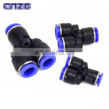 factory price sale Y type tube connector PY-4 PY-6 PY-8 PY-10 PY-12 PY-14 PY-16 Three-way reducer joint tube connector