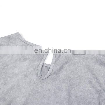 2019 New Autumn Family Look Mother Daughter Dress Long Sleeve Ruffle Grey Mom and Girls Dress (this Link for WOMAN) photo-6