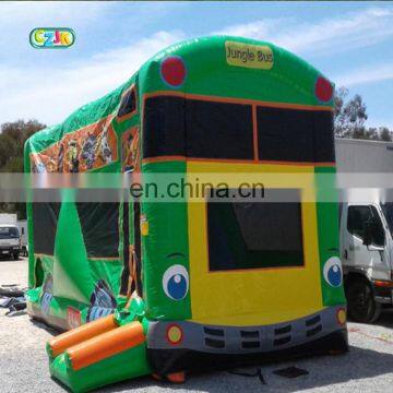 School Bus Moon Inflatable Bouncer Jumping Bouncy Castle Bounce House