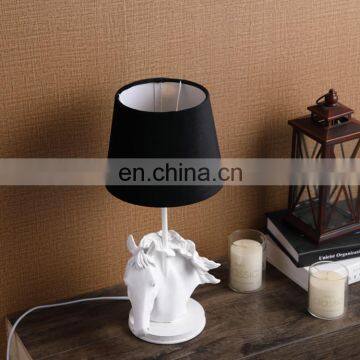 Nordic Modern Design Horse Statue Resin Base Custom Table Lamp for Home Decor photo-3