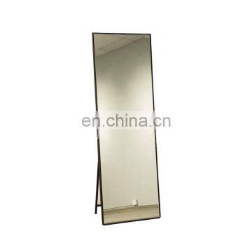 Standing Dressing Metal Black Gold Frame Mirror