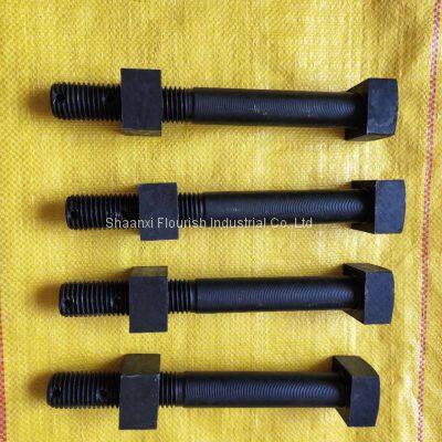 CARBON STEEL SQUARE HEAD RAILWAY DIASTANCE BOLT WITH SQUARE NUT