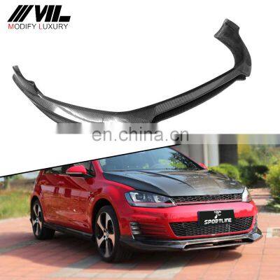 Carbon Fiber Front Bumper Lip Spoiler for VW GOLF VII 7 GTI