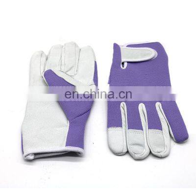 Women Ladies Slim Fit Work Leather Safety Work Gloves For Gardening Household Tasks