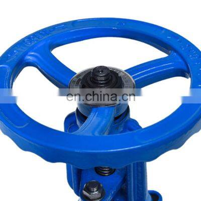 Direct Buried 4 Inch Soft Seal Knife Handwheel Carbon Steel Wcb Ductile Cast Iron Gate Flange Brake Valve