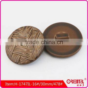 Imitation Leather Plastic Coat Button in Brown photo-2