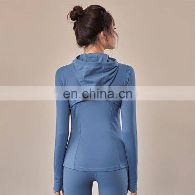 European and American Fall/winter Hooded Sportswear Women Women's Long-sleeved Zipper Tight-fitting Yoga Wear photo-3