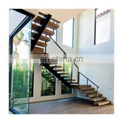 CBMMART Australian/Canadian standard staircase modern interior staircases with wooden steps