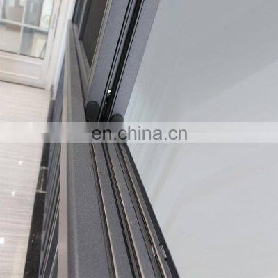 20 Years Export Experience Simple Design Frosted Glass Silver Aluminum Frame Balcony Big Sliding Window With Protection Bars photo-5