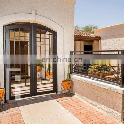 nice quality iron steel front doors arched double security residential entry doors