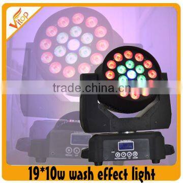 Professional Stage Lighting 19x10W RGBW 4IN1 Wash Zoom LED Moving Head