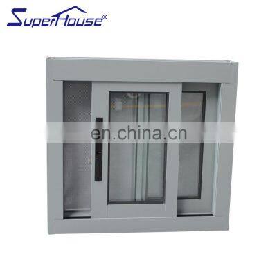 Superhouse Frost Double Glass Slide American Aluminum Bathroom Window