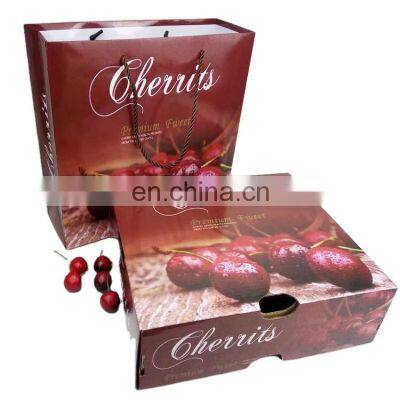 Custom Promotion Services Custom Cardboard Ornament Storage Bags Corrugated Fruit Packaging Boxes Bag For food