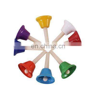 8-Note Hand Bell Children Music Toy Rainbow Percussion Instrument Set 8-Tone Bell Rotating Rattle Beginner Educational Toy Gift photo-4