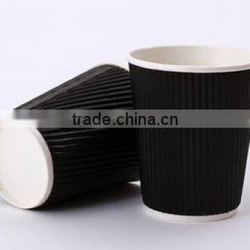 Disposable paper cup, hot-proof, wall, , black color