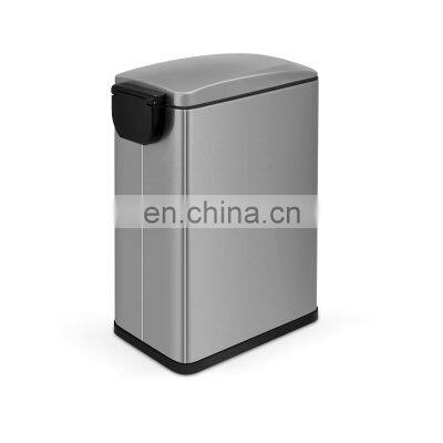45L Rectangular Metal Home Kitchen Dustbin/garbage Can