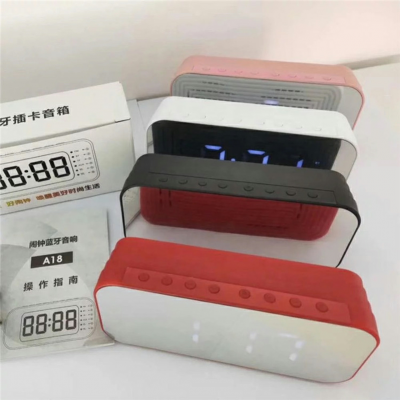 Great Quality Modernization LED Mirror Screen Wireless Bluetooth Table Digital Clock Promotional Speakers photo-6