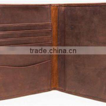 Antique cow leather passport holder / genuine leather passport case