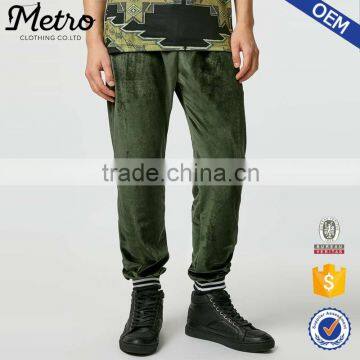 2016 OEM Wholesale Mens Moss Velvet Jogger Pants