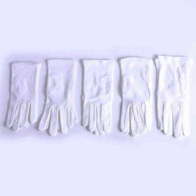 White Ceremony Masonic Cotton Glove With Embroider Logo photo-3