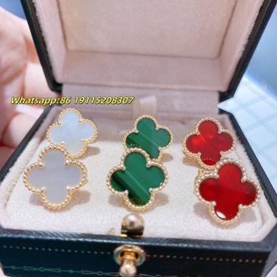 Серьги VCA из 925 пробы серебра в виде четырёхлистного клевера