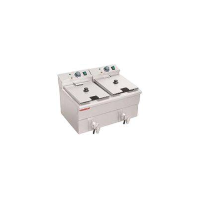 Stainless Steel Electric Double Tanks Fryer 220V for Commercial Kitchens