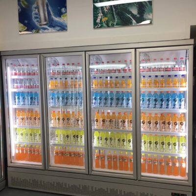 Вертикальный стеклянный холодильный витринный шкаф