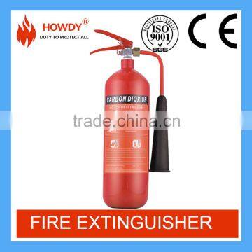 China ISO9001 certificated 3kg CO2 fire extinguisher with cylinder for kitchen