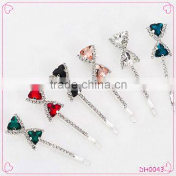 High Quality New Design Rhinestone Crystal Big Bowknot Hairpins Joker Hair Accessories