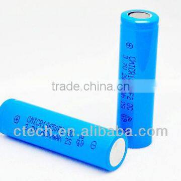 ICR18650 rechargeable li-lion battery